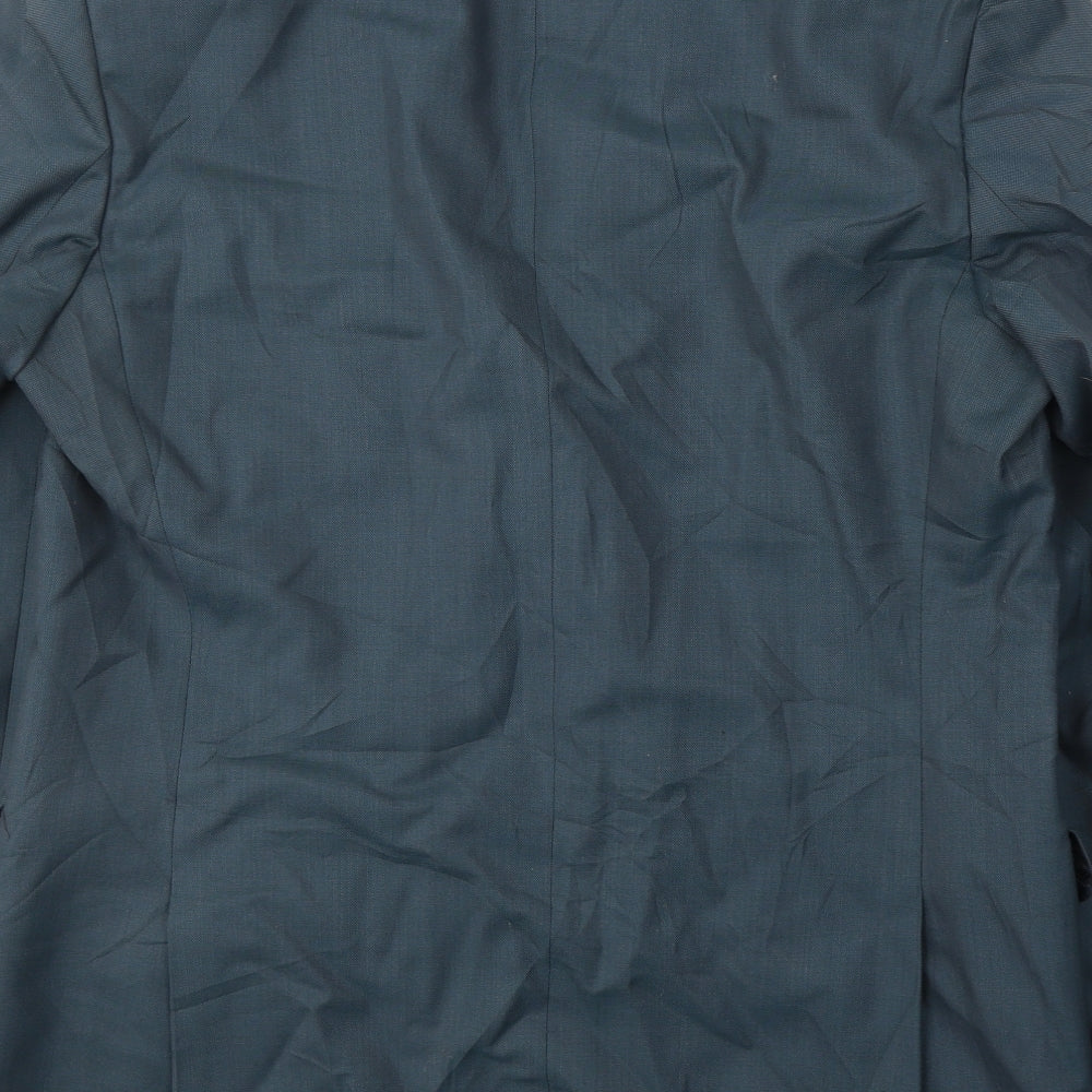 Magee Mens Blue  Wool Jacket Suit Jacket Size 44
