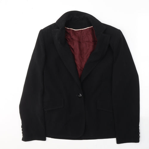 Dorothy Perkins Womens Black Striped Polyester Jacket Suit Jacket Size 12