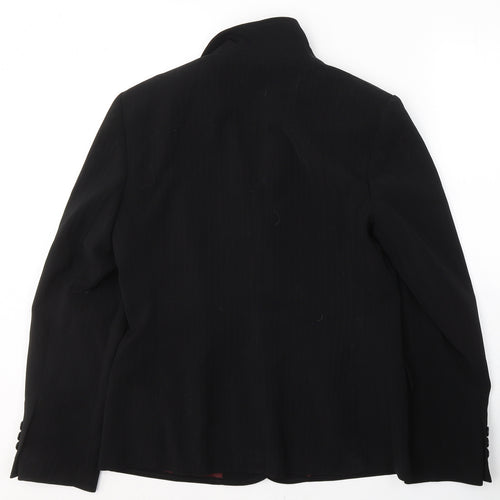 Dorothy Perkins Womens Black Striped Polyester Jacket Suit Jacket Size 12