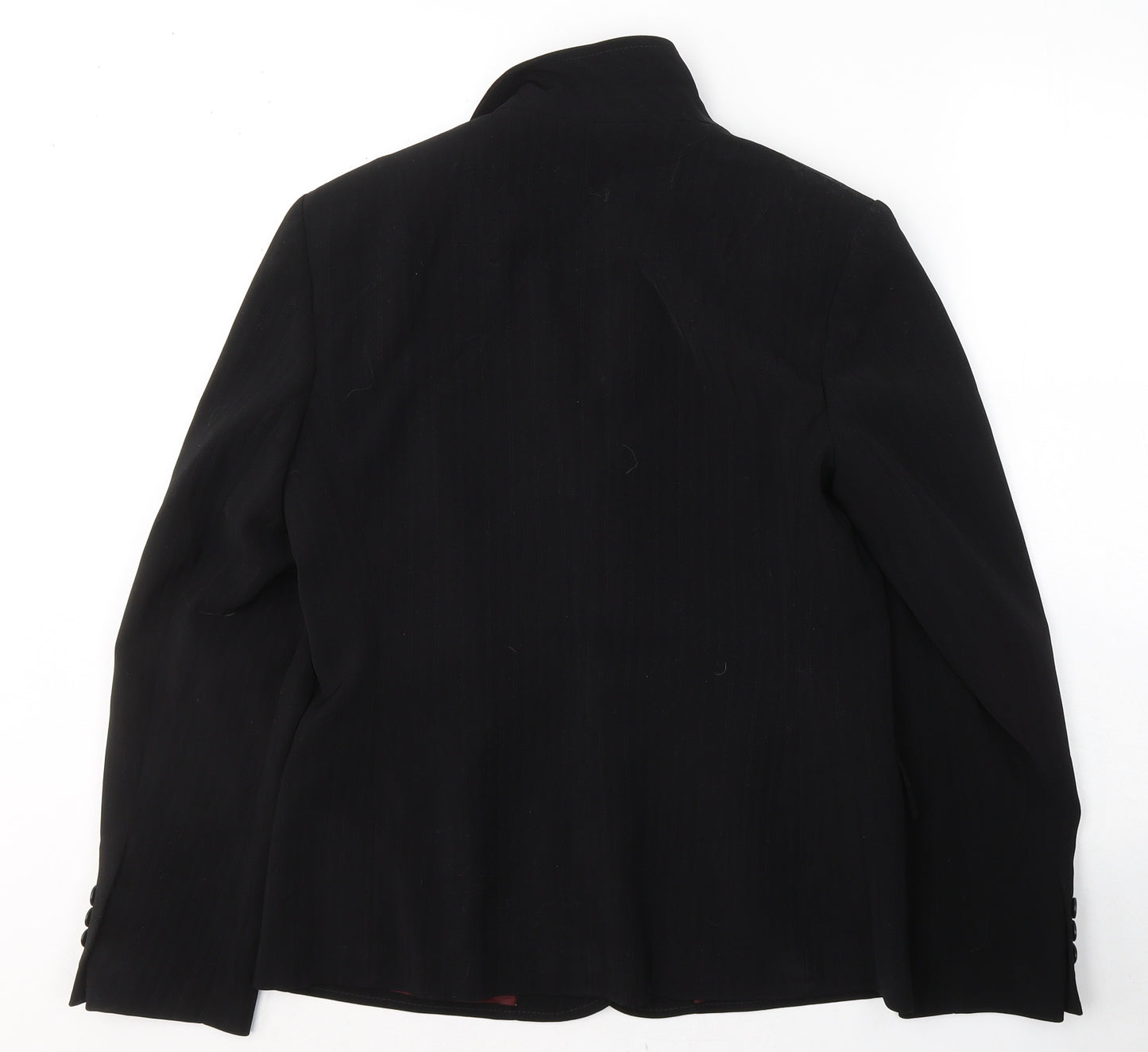 Dorothy Perkins Womens Black Striped Polyester Jacket Suit Jacket Size 12