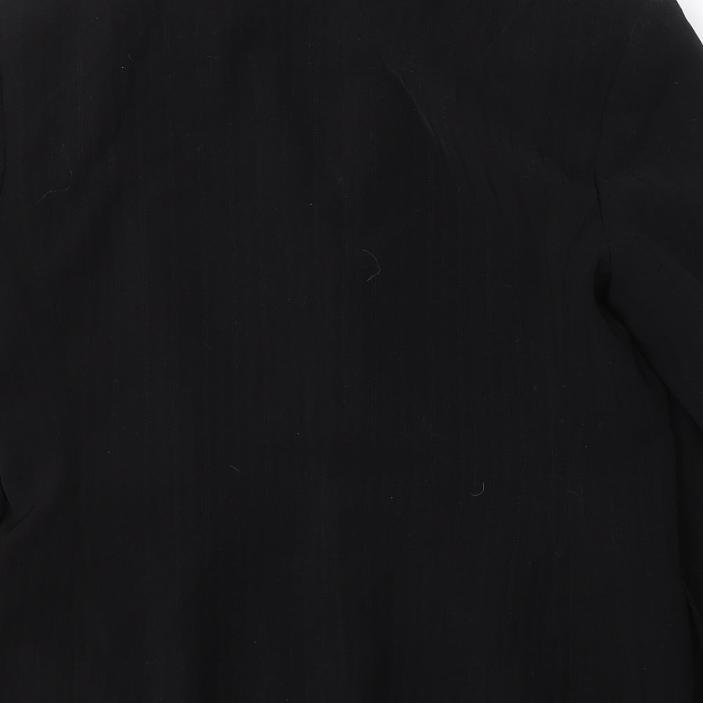 Dorothy Perkins Womens Black Striped Polyester Jacket Suit Jacket Size 12