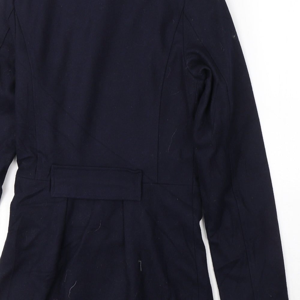 Evita Girls Blue   Pea Coat Coat Size 11 Years  Button