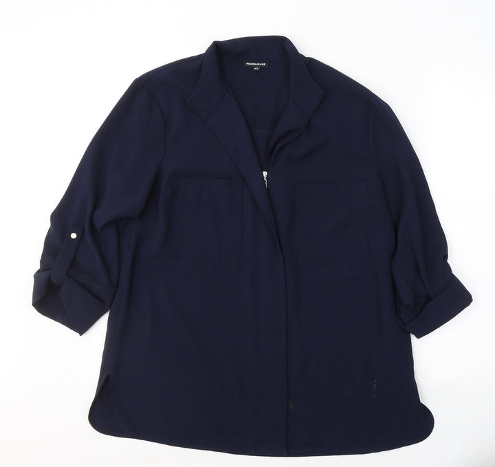 Warehouse Womens Blue   Jacket  Size 14  Zip