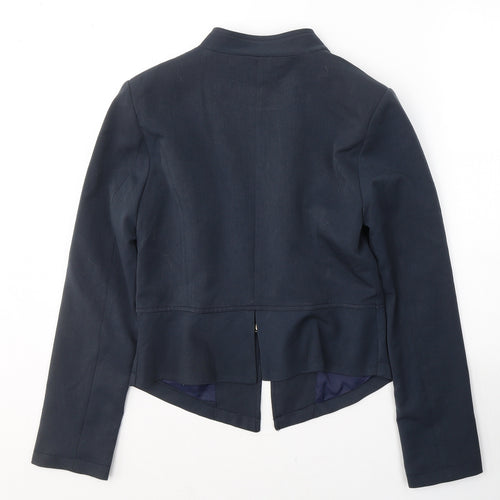 Kelyna Womens Blue  Polyester Jacket Suit Jacket Size M