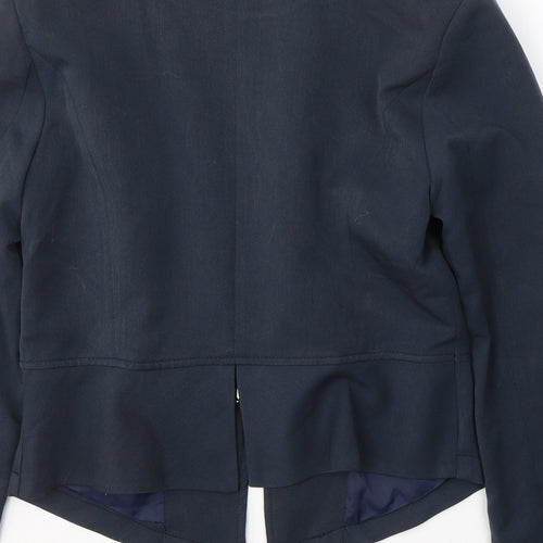Kelyna Womens Blue  Polyester Jacket Suit Jacket Size M