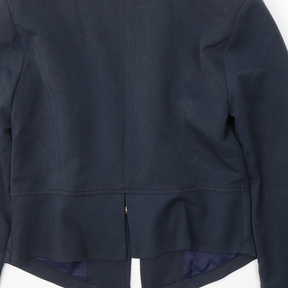 Kelyna Womens Blue  Polyester Jacket Suit Jacket Size M