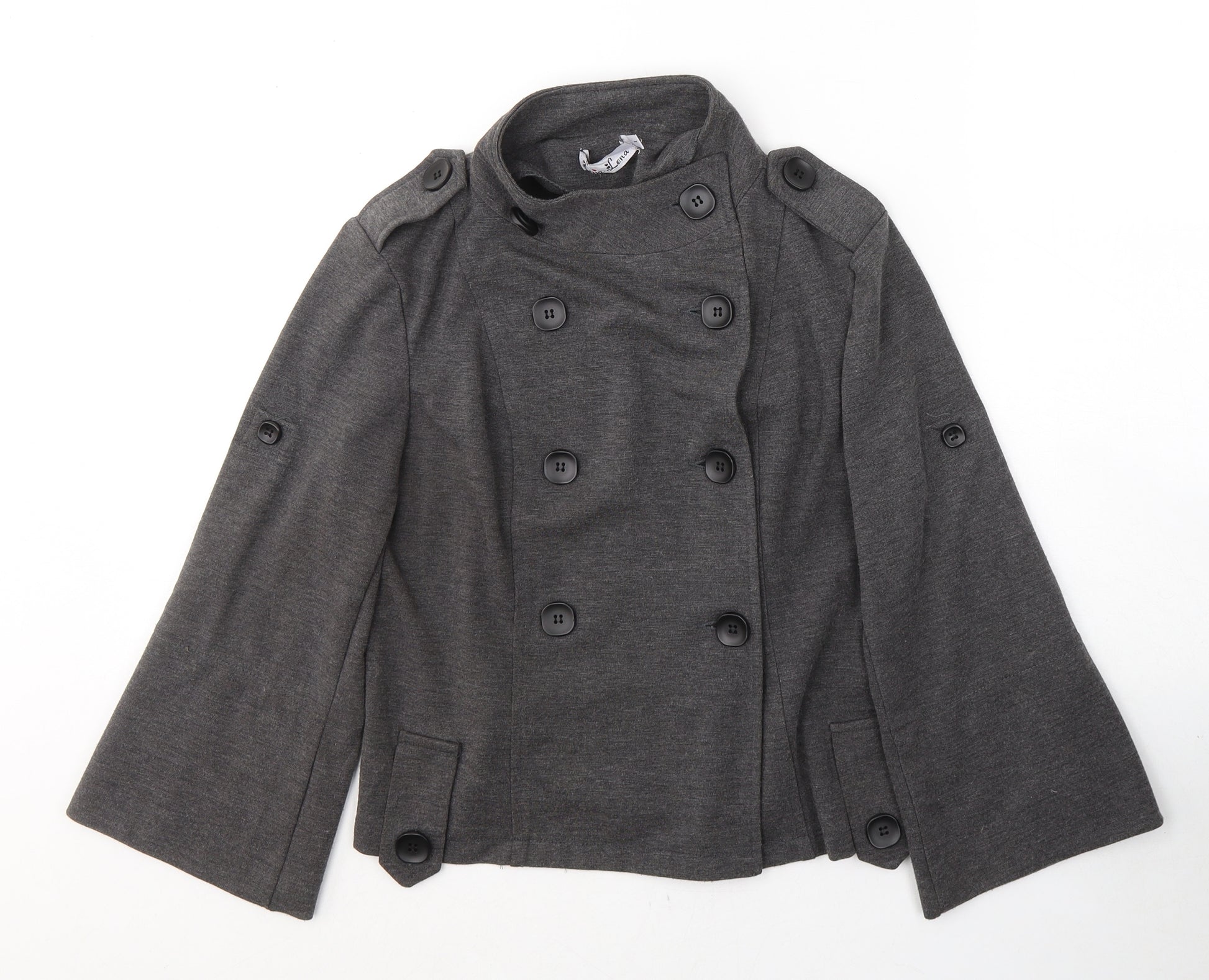 Lexia Lena Womens Grey Pea Coat Coat Size S Button – Preworn