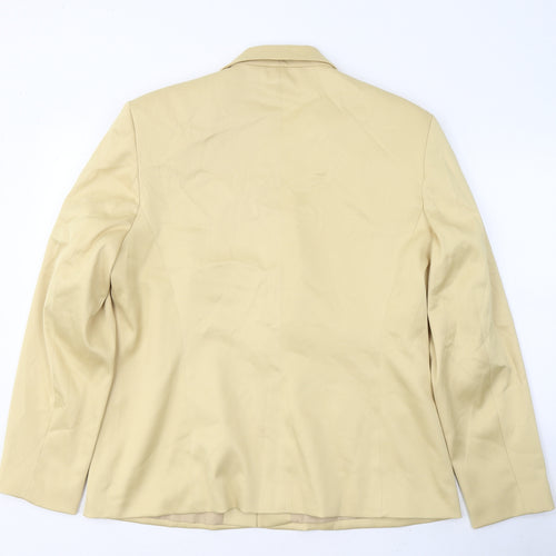 Style Womens Gold  Polyester Jacket Blazer Size 16