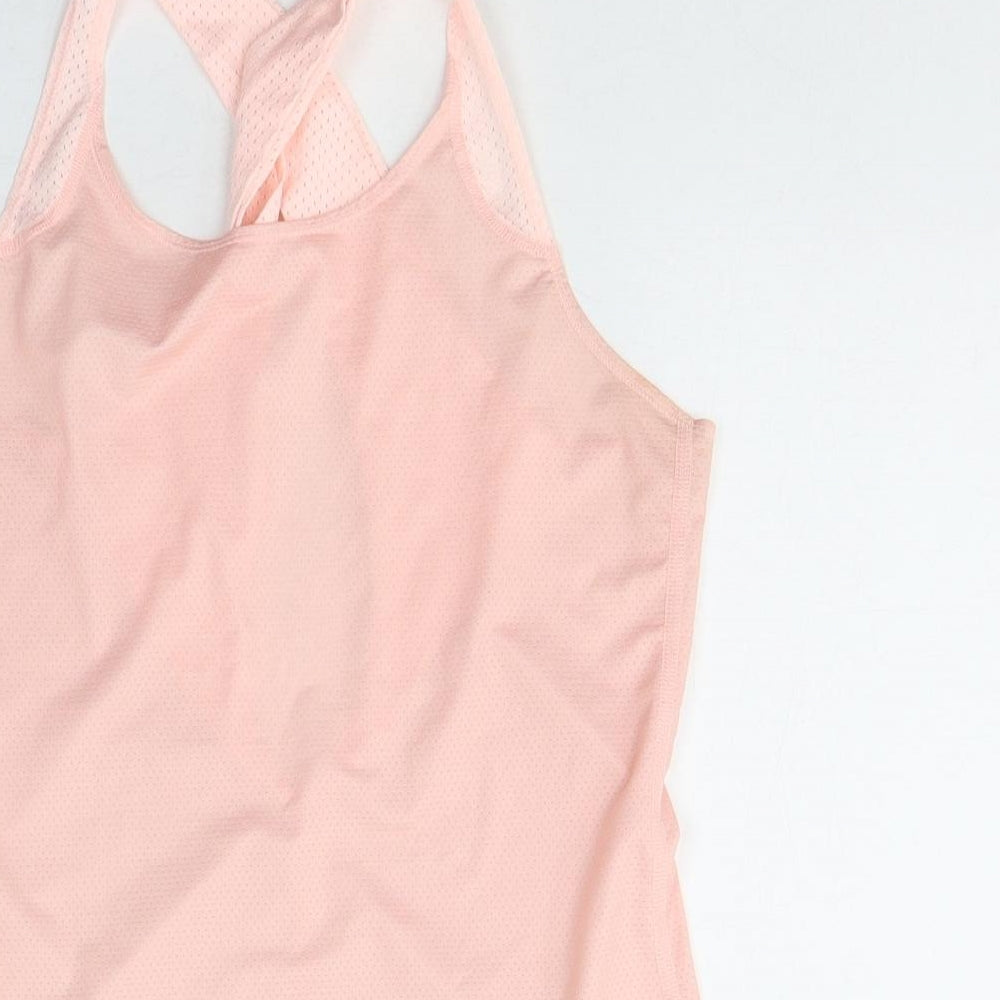 DOMYOS Womens Pink  Polyester Basic Tank Size S Round Neck Pullover