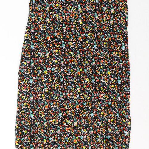 Motel Womens Black  Viscose Tank Dress  Size 2XS  Square Neck Zip