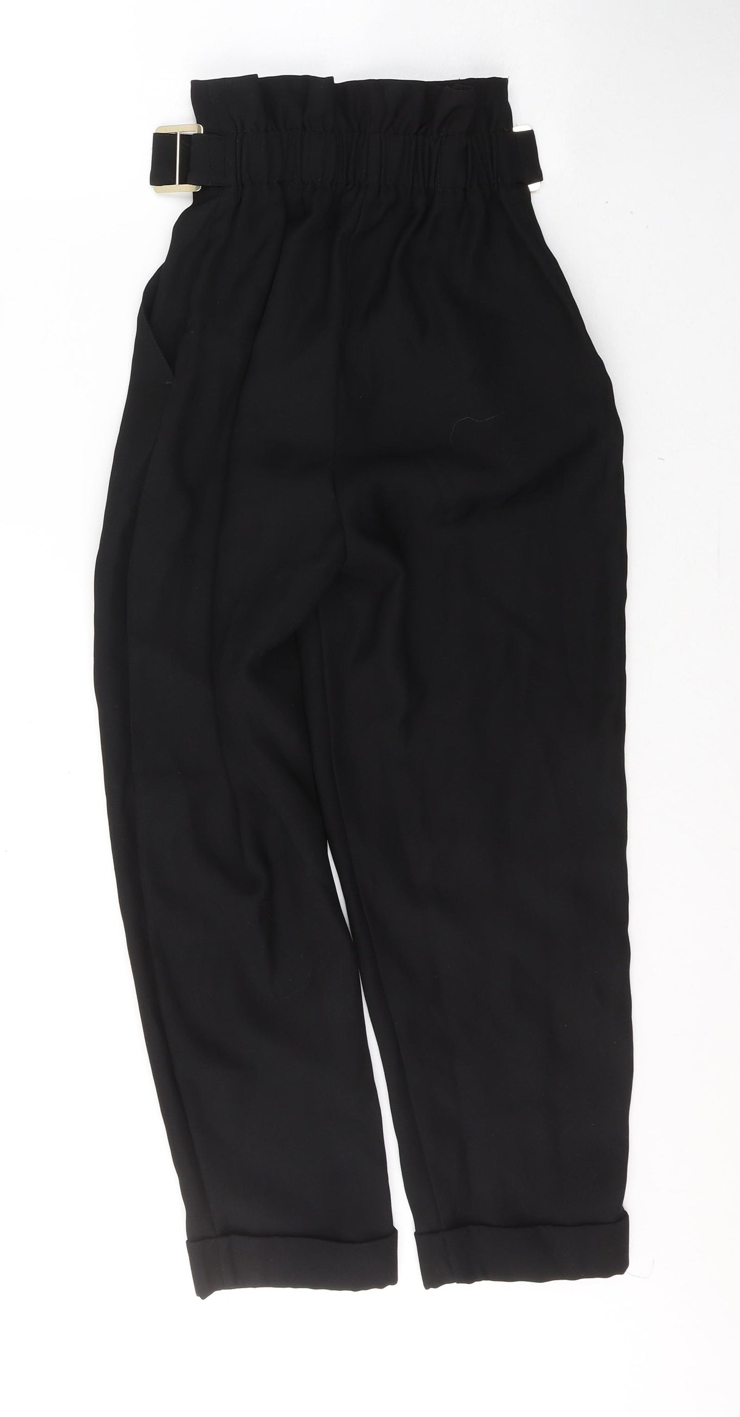River Island Womens Black  Polyester Trousers  Size 6 L24 in Regular Button