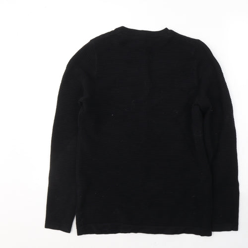NEXT Boys Black Round Neck  Cotton Pullover Jumper Size 14 Years  Pullover