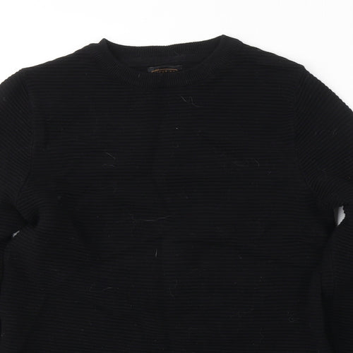 NEXT Boys Black Round Neck  Cotton Pullover Jumper Size 14 Years  Pullover