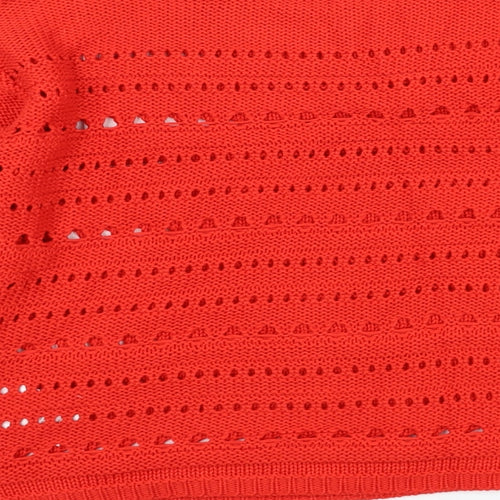 Betty Barclay Womens Red Round Neck  Acrylic Pullover Jumper Size 10