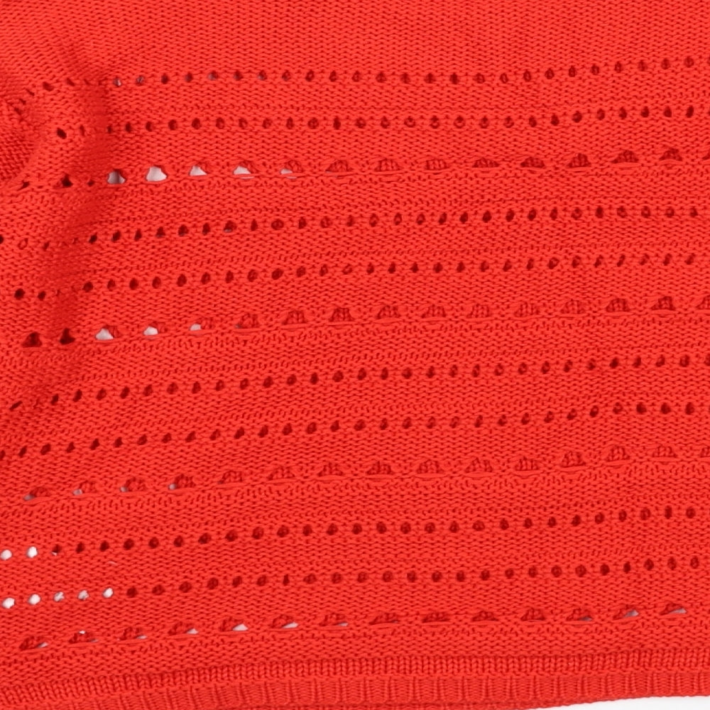 Betty Barclay Womens Red Round Neck  Acrylic Pullover Jumper Size 10
