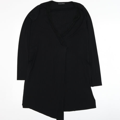 Zara Womens Black  Polyester Basic Blouse Size M V-Neck