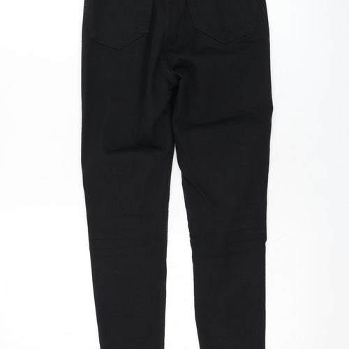 Topshop Womens Black  Cotton Skinny Jeans Size 26 in L30 in Regular Zip
