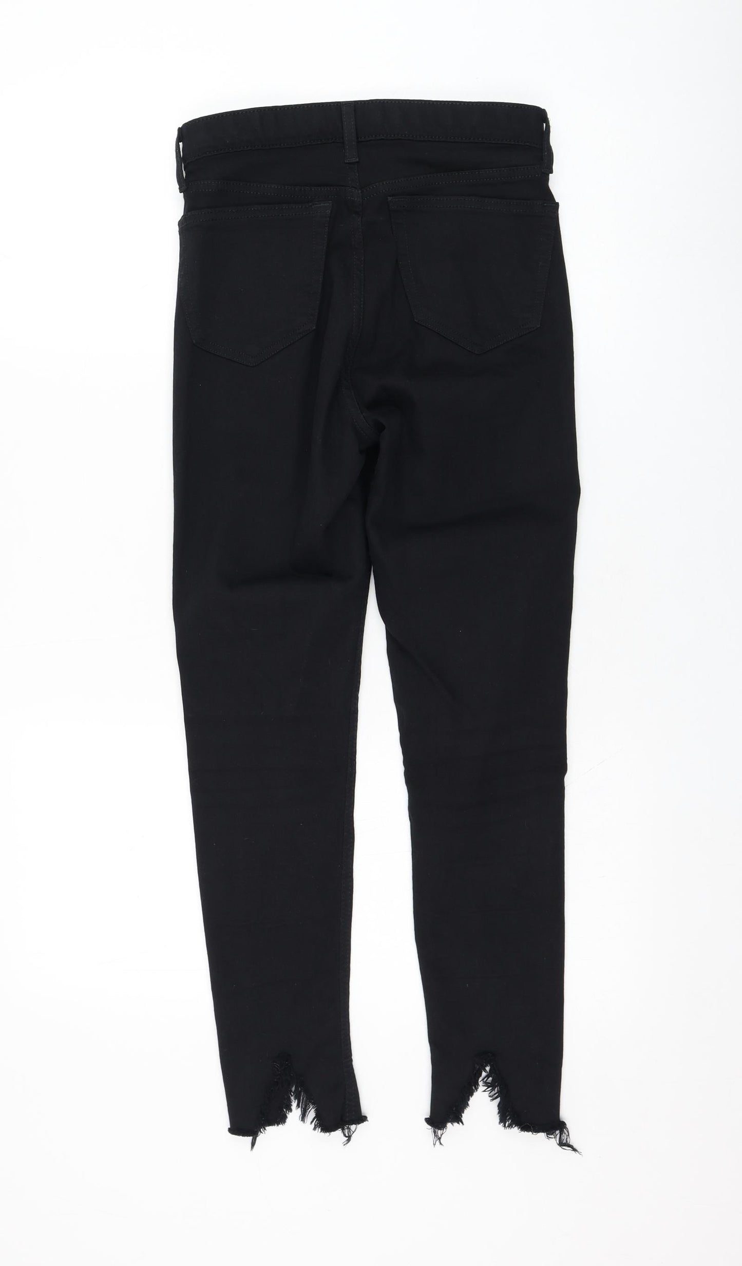 Topshop Womens Black  Cotton Skinny Jeans Size 26 in L30 in Regular Zip