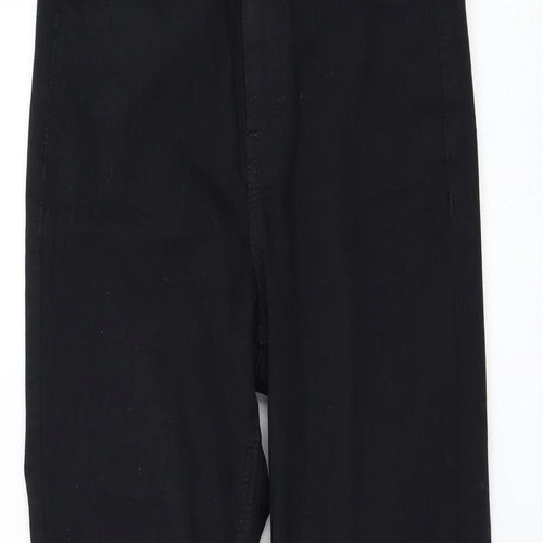 Topshop Womens Black  Cotton Skinny Jeans Size 26 in L30 in Regular Zip