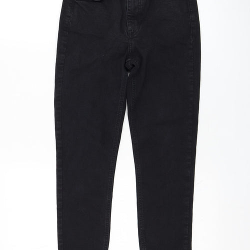 Topshop Womens Black  Cotton Skinny Jeans Size 26 in L30 in Regular Zip