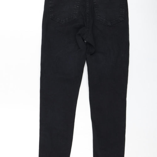 Topshop Womens Black  Cotton Skinny Jeans Size 26 in L30 in Regular Zip
