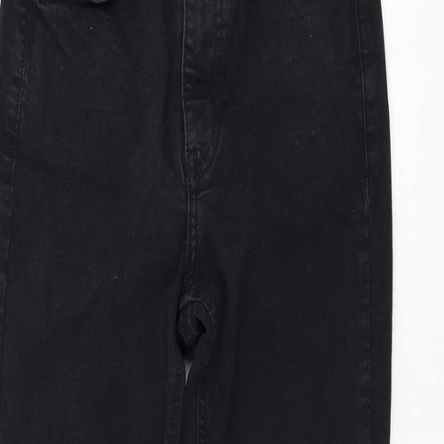Topshop Womens Black  Cotton Skinny Jeans Size 26 in L30 in Regular Zip