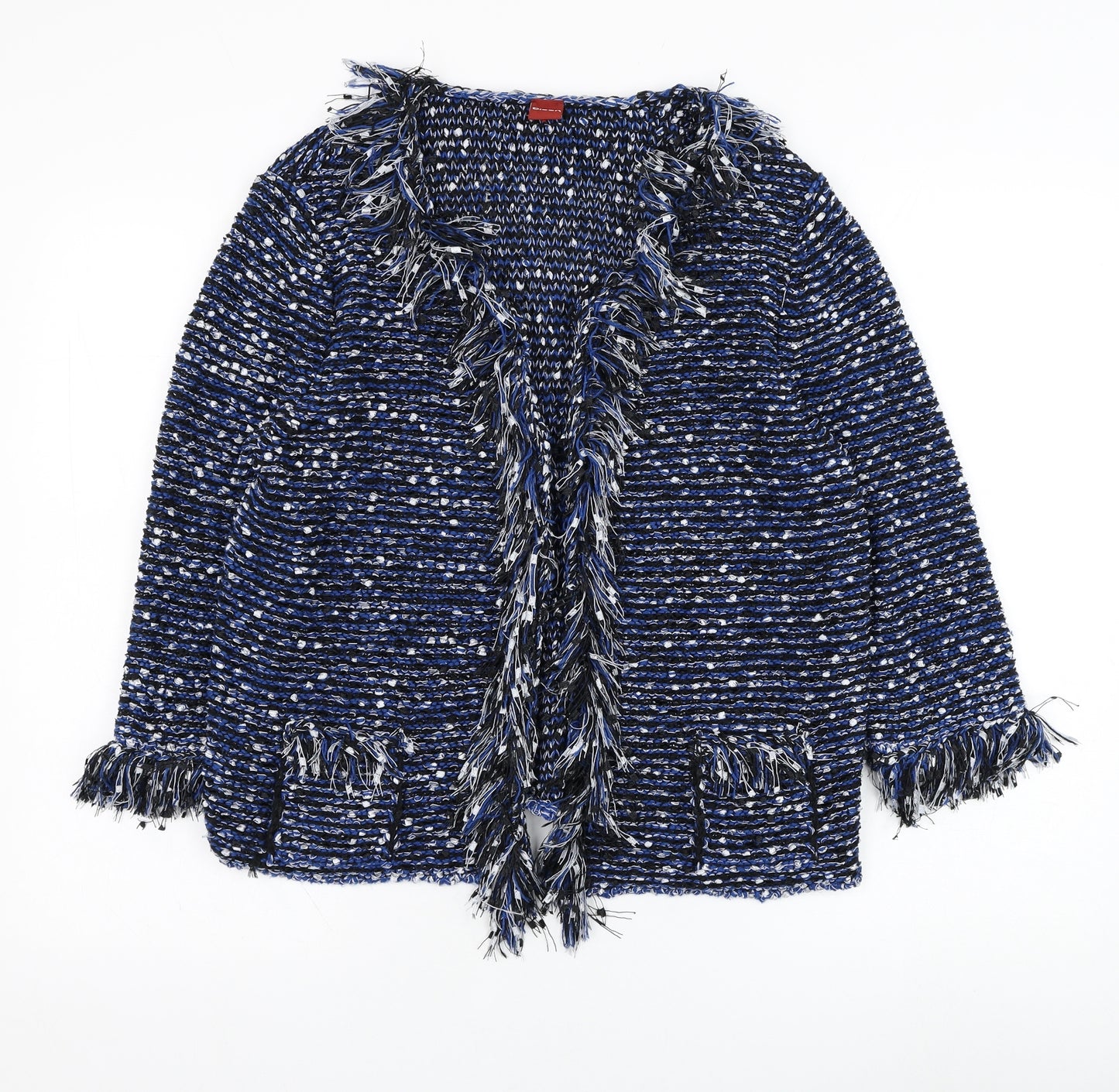 Olsen Womens Blue V-Neck  Polyester Cardigan Jumper Size 18
