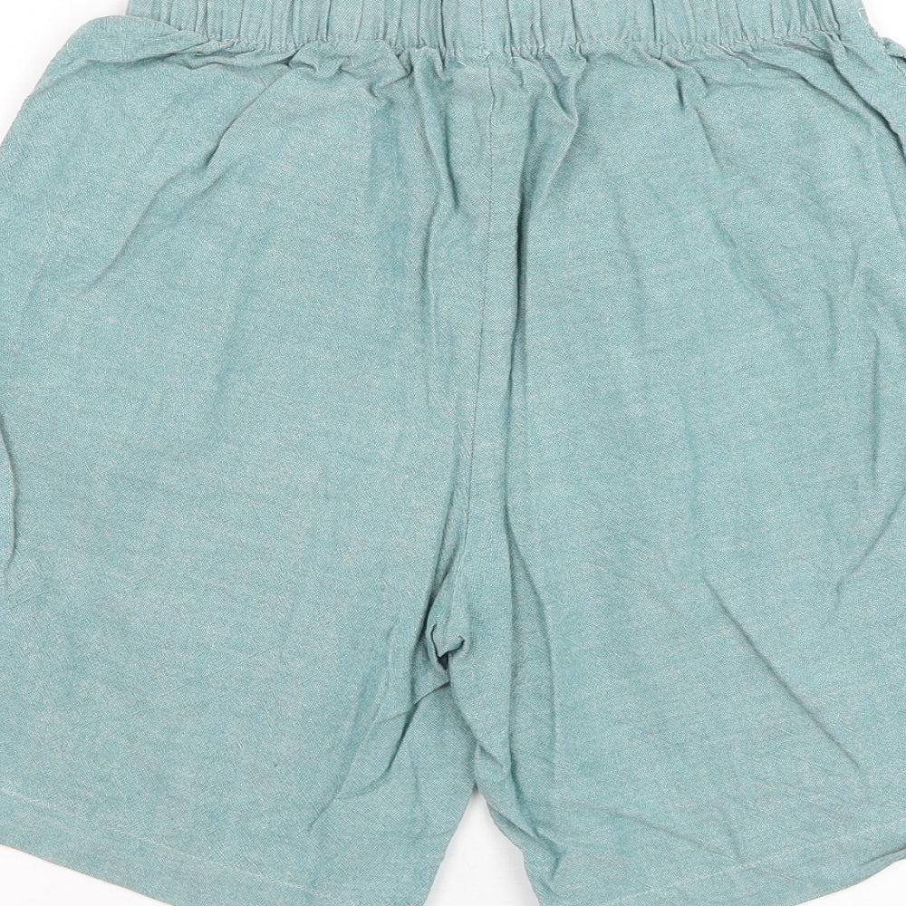 F&F Mens Green  Cotton Bermuda Shorts Size S L8 in Regular