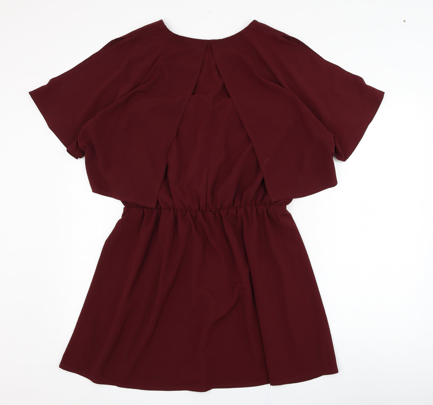 Boohoo Womens Purple  Polyester Basic Blouse Size 16 V-Neck
