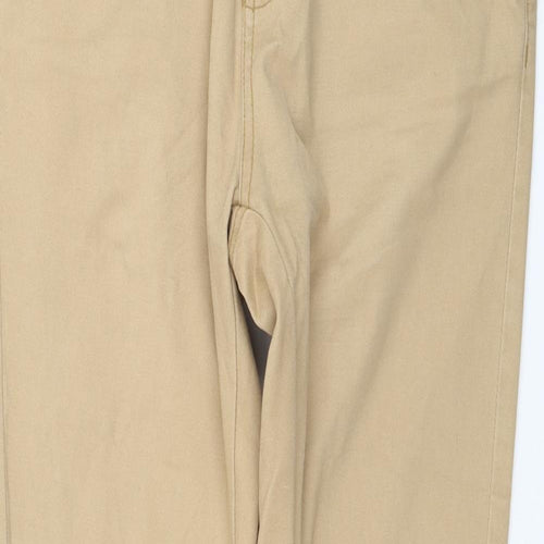 Primark Womens Brown  Cotton Skinny Jeans Size 12 L30 in Regular Zip