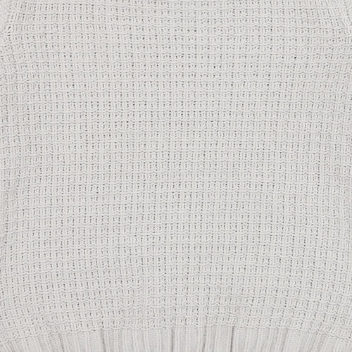 River Island Womens Grey Round Neck  Polyester Pullover Jumper Size M