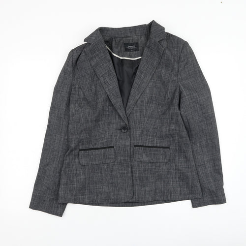 Papaya Womens Grey   Jacket Blazer Size 12  Button