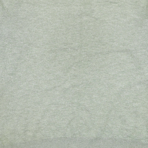Ty Mens Green Round Neck  Cotton Pullover Jumper Size L