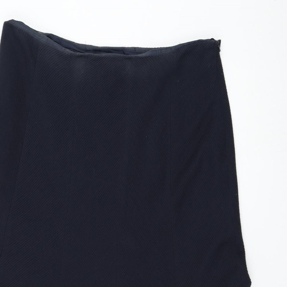 CC  Womens Blue  Acrylic Flare Skirt Size 14   Zip