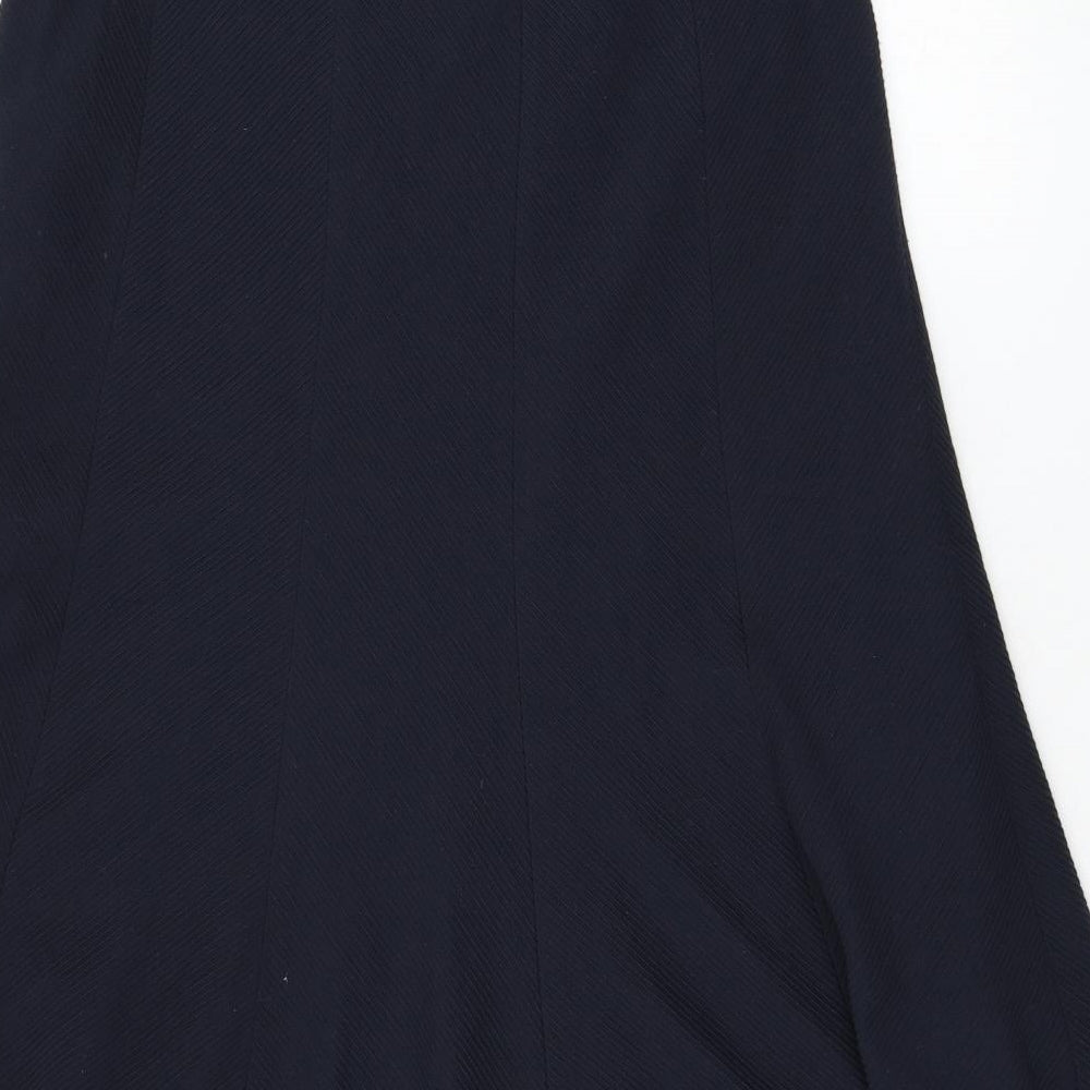 CC  Womens Blue  Acrylic Flare Skirt Size 14   Zip