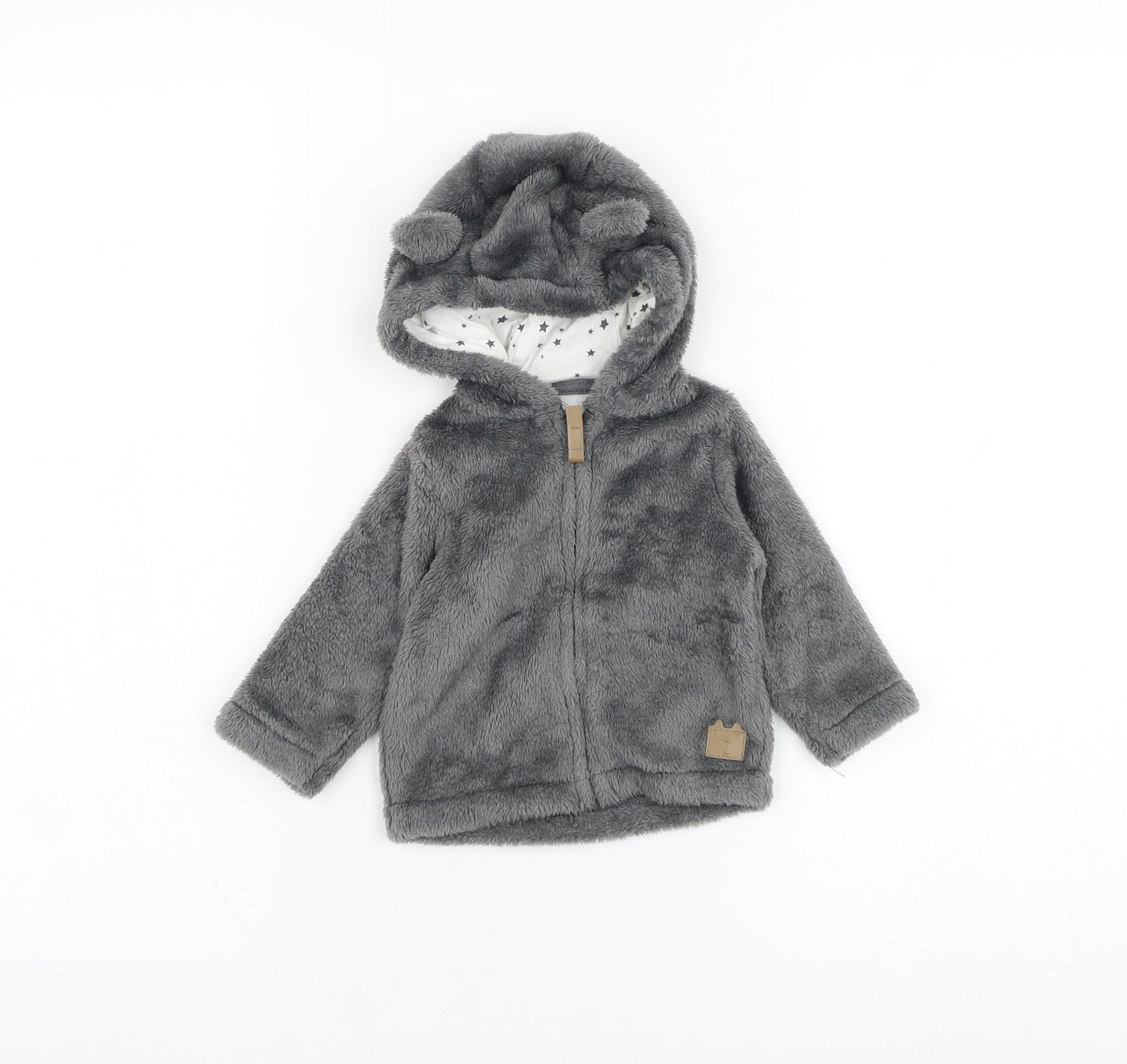 F&F Baby Grey  Polyester Full Zip Jumper Size 0-3 Months  Zip