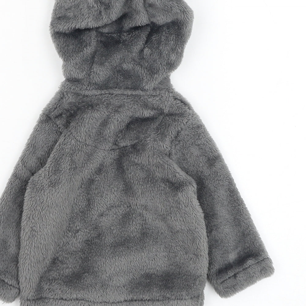 F&F Baby Grey  Polyester Full Zip Jumper Size 0-3 Months  Zip