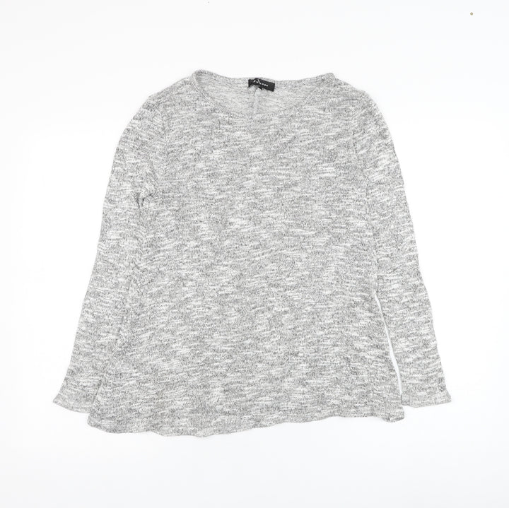 New Look Womens Grey Round Neck  Viscose Pullover Jumper Size 8