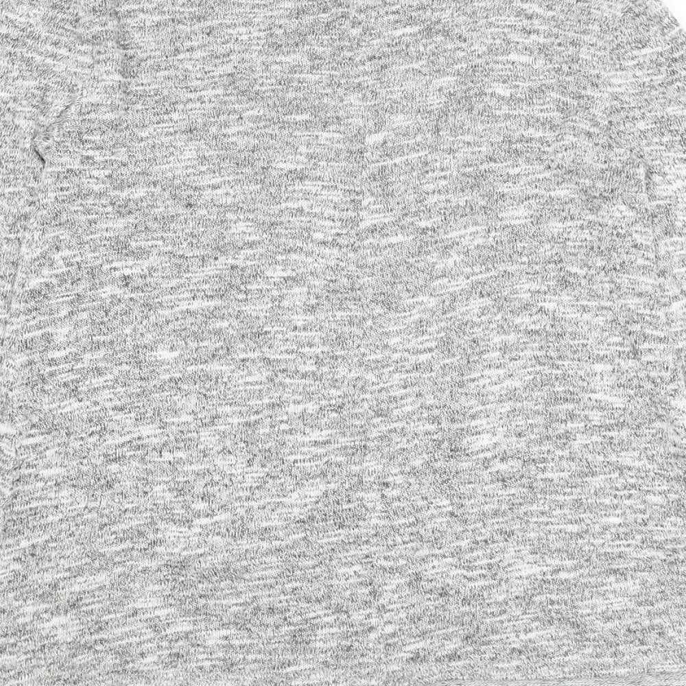 New Look Womens Grey Round Neck  Viscose Pullover Jumper Size 8