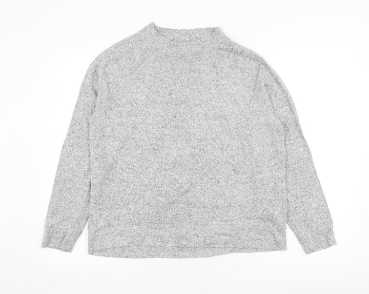 F&F Womens Grey Round Neck Viscose Pullover Jumper Size 14