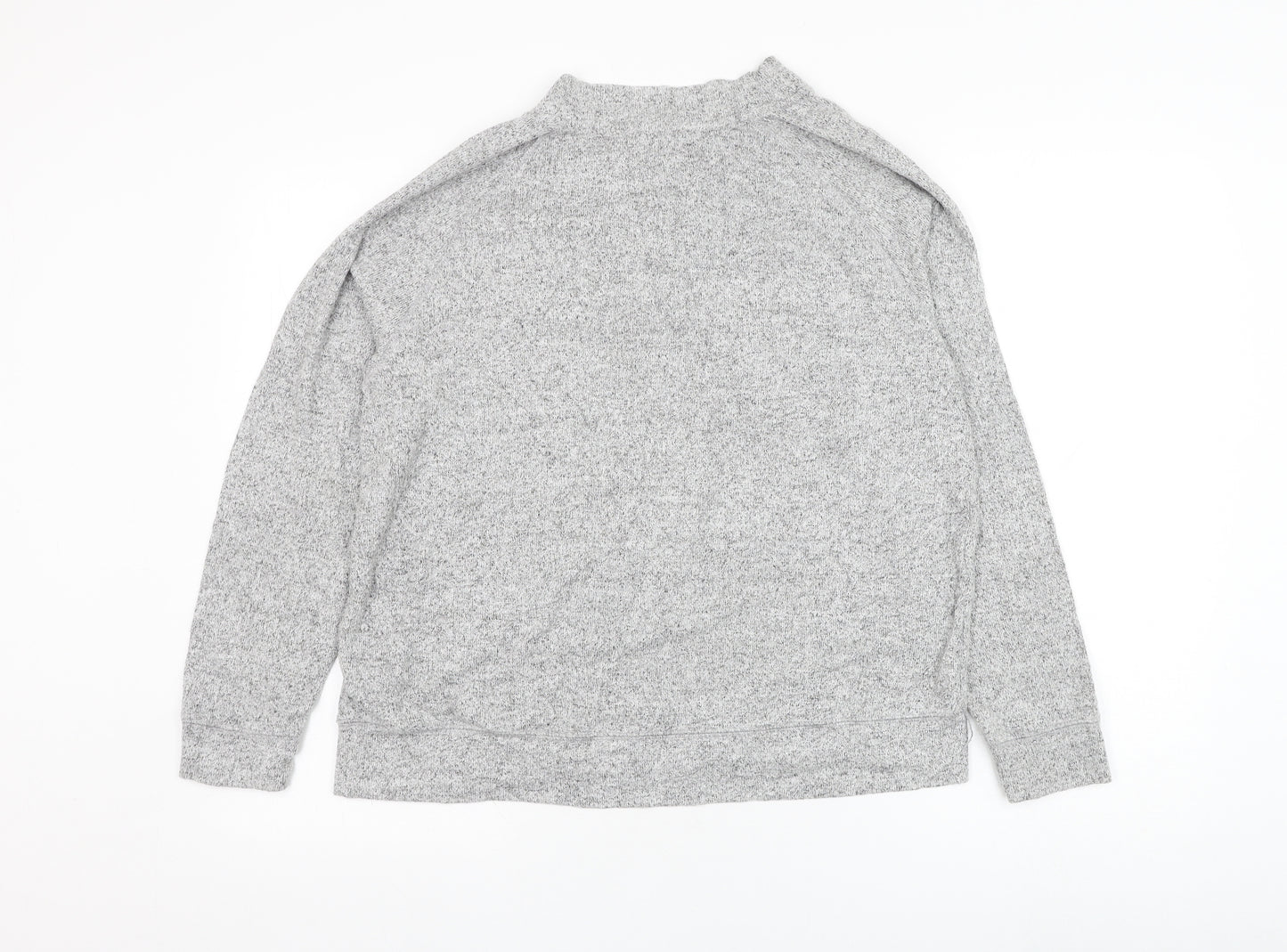 F&F Womens Grey Round Neck  Viscose Pullover Jumper Size 14