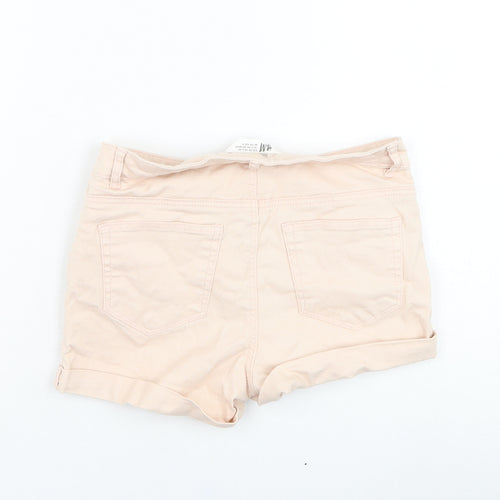 H&M Girls Pink  Cotton Bermuda Shorts Size 12-13 Years  Regular Zip