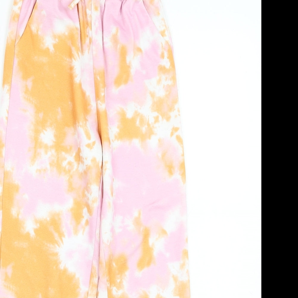 SheIn Girls Pink  Cotton Jogger Trousers Size 7-8 Years  Regular Pullover