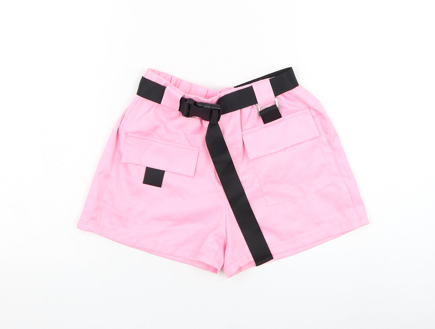 SheIn Girls Pink  Polyester Bermuda Shorts Size 8-9 Years  Regular
