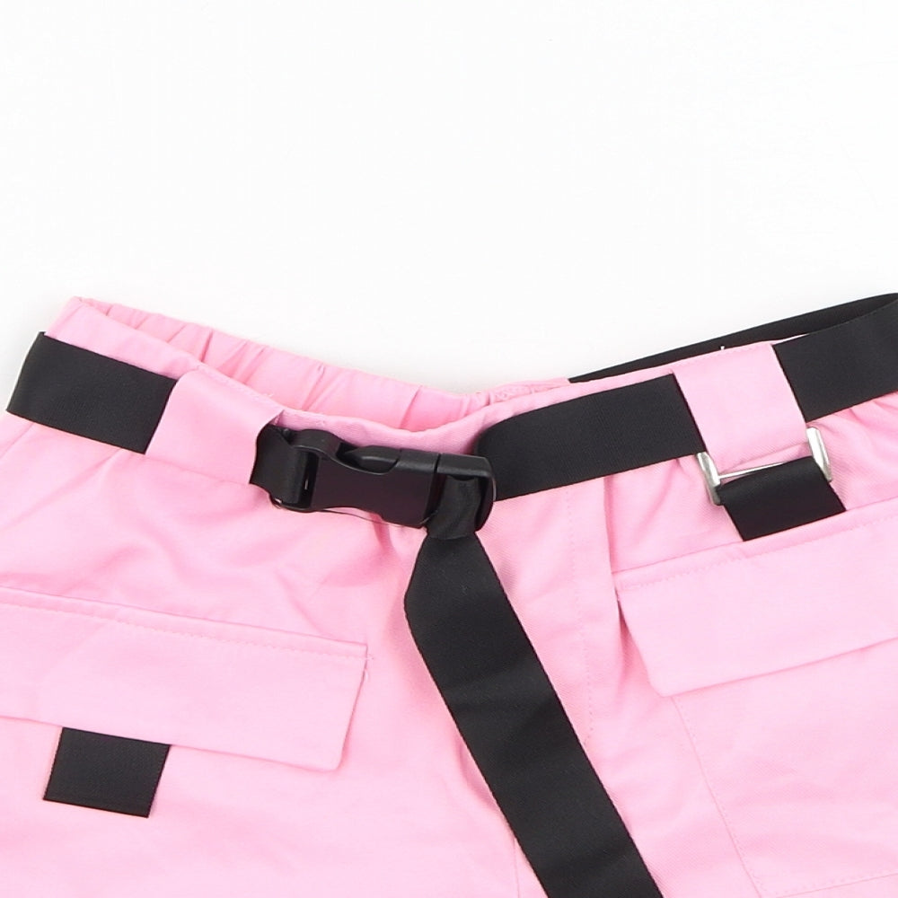 SheIn Girls Pink  Polyester Bermuda Shorts Size 8-9 Years  Regular