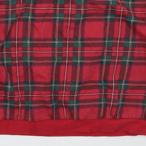H&M Girls Red Check Cotton Pullover Sweatshirt Size 11-12 Years  Pullover - Ski Club Vermont