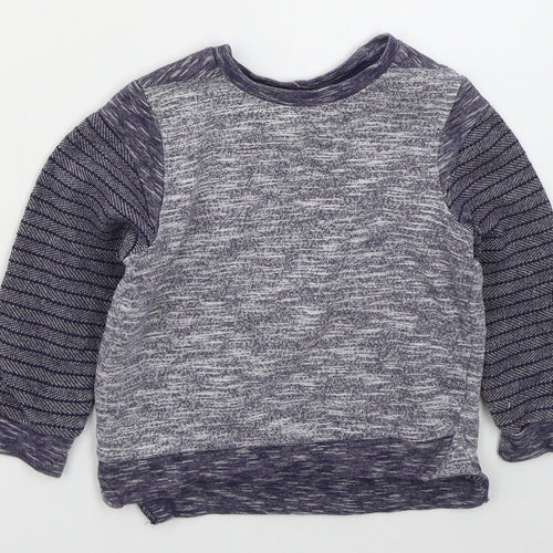 Nutmeg Boys Blue Striped Cotton Pullover Sweatshirt Size 2-3 Years  Pullover