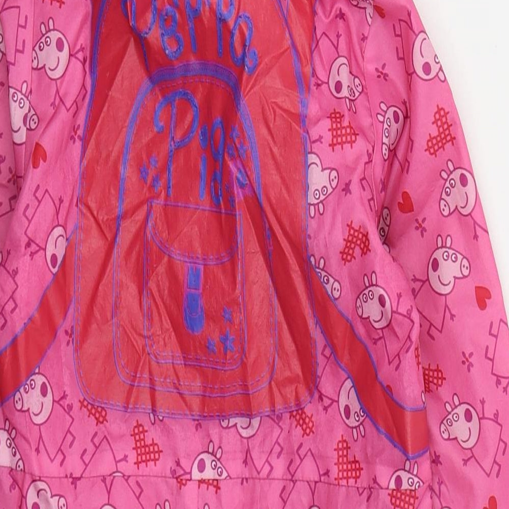 Debenhams Girls Pink   Basic Coat Coat Size 18-24 Months   Zip - Peppa Pig