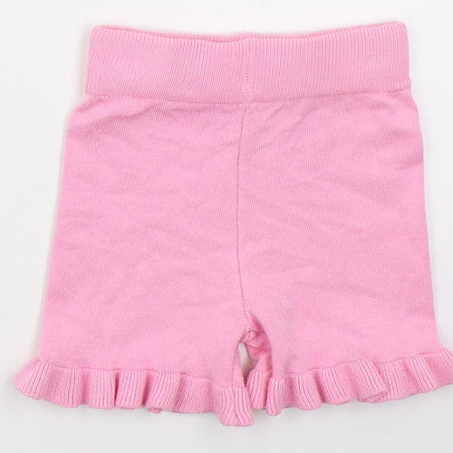 Yoyo S Girls Red  Acrylic Mom Shorts Size 6 Years  Regular
