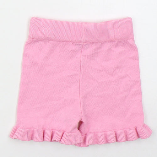 Yoyo S Girls Red  Acrylic Mom Shorts Size 6 Years  Regular